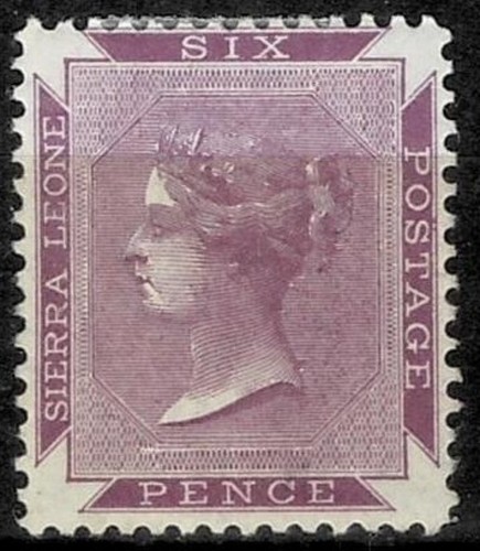 Sierra leone 1885 6d viola - leone,
