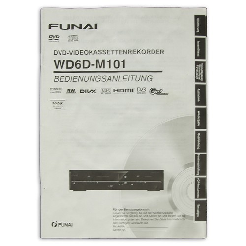 Funai wd6d m101 manuale - wd6d-m101,